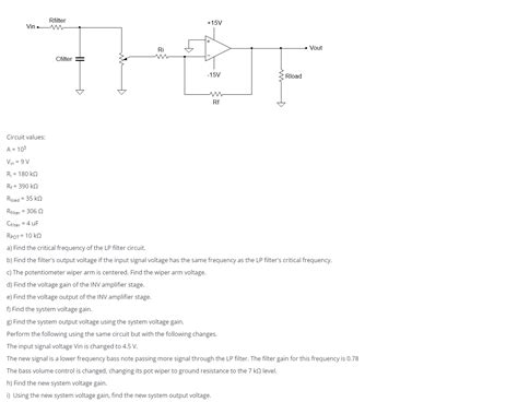 Solved A Vin Vri K Rf K Rload K Rfilter Chegg