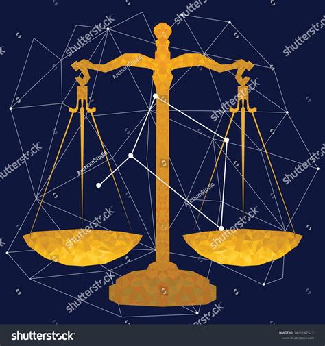 Libra Zodiac Golden Vector Sign On Stock Vector Royalty Free