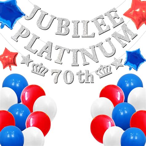 Buy Jubilee Decorations 2022 Glitter Queens Jubilee 2022 Decorations