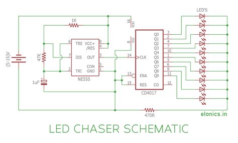 Simple Led Chaser Circuit Diagram Chaser Light Circuit Diagr