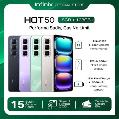 INFINIX HOT 50 RAM 8GB 128GB NEW GARANSI RESMI ORIGINAL INFINIX Lazada Indonesia