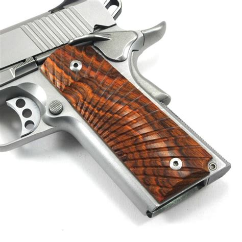 1911 Custom Pistol Grips Cocobolo Full Size by BullseyeGrips