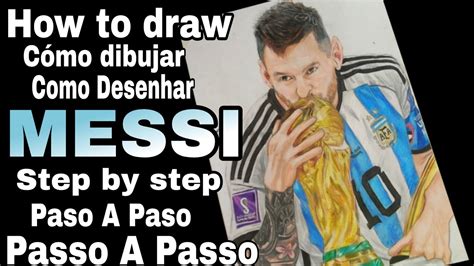 Como Desenhar O Lionel Messi Passo A Passo Argentina World Cup