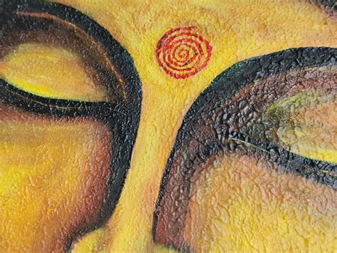 Buddha Painting Buddha Original Art Painting By Tejaswi Poojari Kolor Kovela Artmajeur