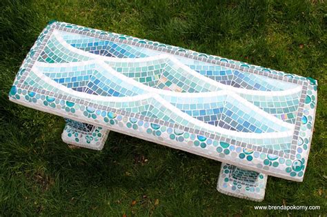 Custom Order One Of A Kind Mosaic Garden Bench Garden Accent