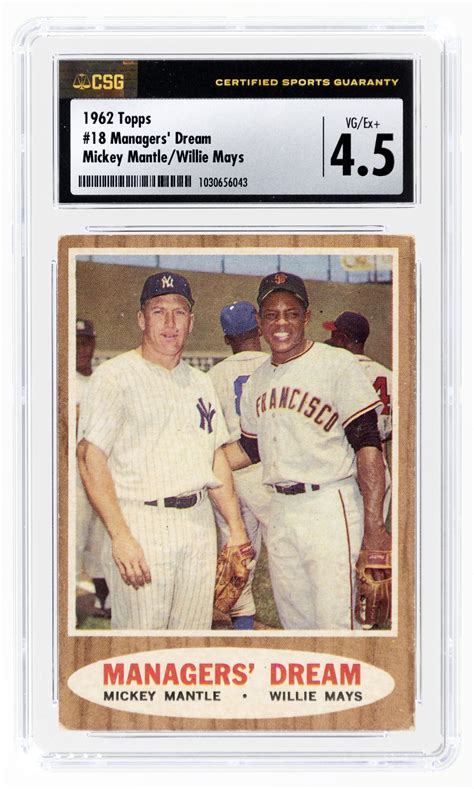 Hake S Topps Manager S Dream Mickey Mantle Willie Mays Hof