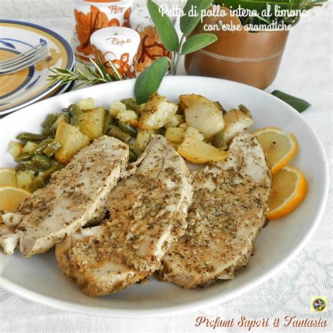 Petto Di Pollo Intero Al Limone Con Erbe Aromatiche