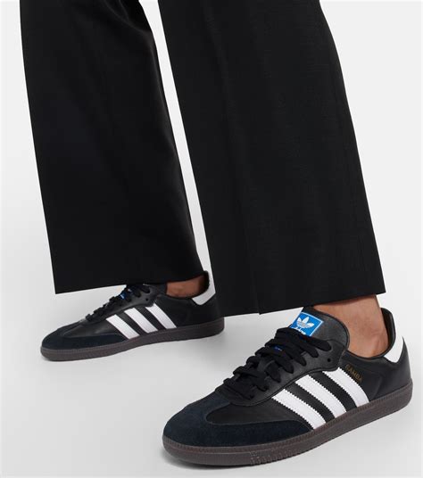 Samba Og Leather Sneakers In Black Adidas Mytheresa