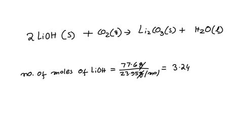 SOLVED Consider The Following Unbalanced Chemical Equation LiOH S