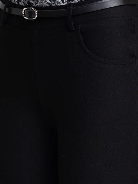 Women S Black Viscose Rayon Solid Jeggings