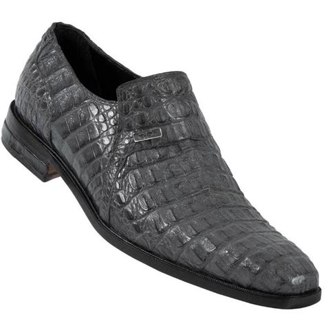 Mauri 4477 Medium Grey All Over Genuine Hornback Crocodile Shoes