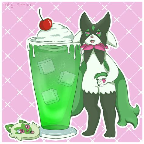 Fanart Meowscarada Melon Soda By Toby Senpai On Deviantart