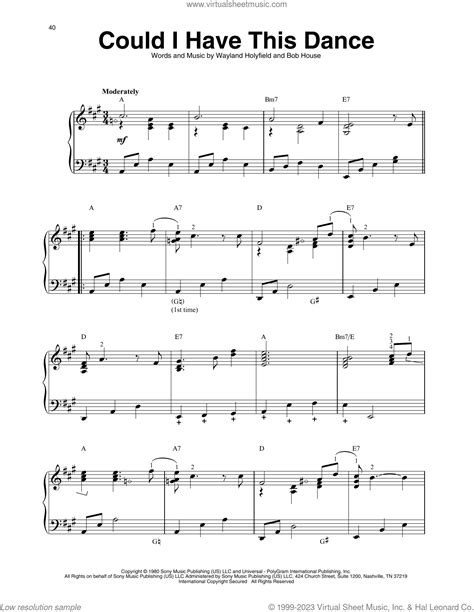 Could I Have This Dance Sheet Music For Harp Solo Pdf