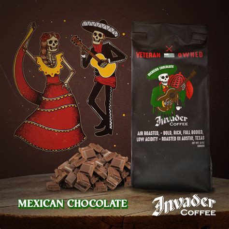 Mexican Chocolate Blend Coffee, Dark Chocolate Flavored Coffee