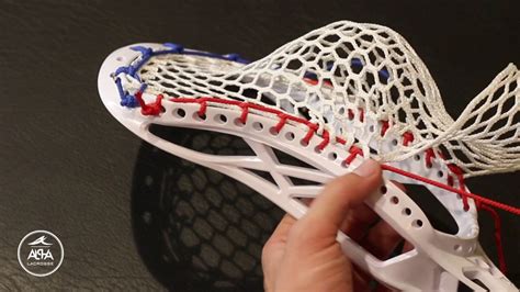 How To String Mid Pocket On Alpha Lacrosse Beta Head Youtube