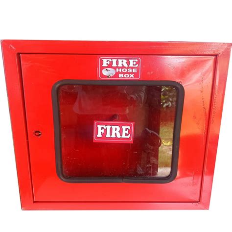 Mild Steel Hinged MS Single Door Fire Hose Box Size 20 28 6inch At Rs