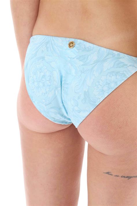 VERSACE Baroque Bikini Brief Light Blue Versace