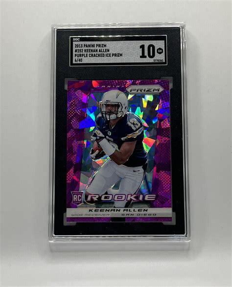 2013 Panini Prizm Keenan Allen Purple Cracked Ice 6 40 SGC 10 Gem Mint