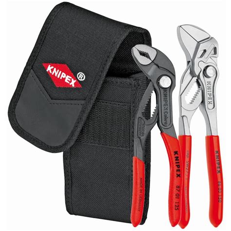 Knipex Cobra And Pliers Wrench Mini Pliers In Belt Pouch 2 Piece Set