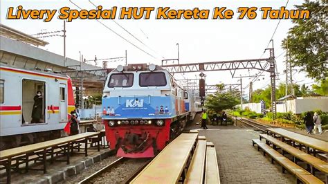 Kereta Api Elit Argo Sindoro Spesial Ditarik Lokomotif Ber Livery Hut