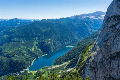 Beautiful Summer Alpine Lake Gosausee View Austria Stock Image Image