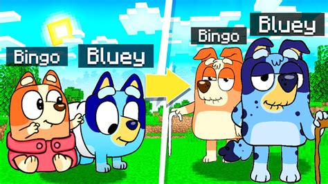 Creciendo Con Bluey Y Bingo En Minecraft Bluey En Español Youtube