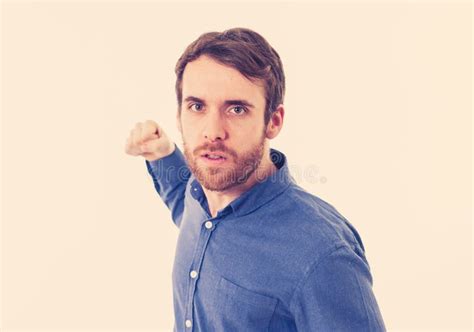 Portrait Of Young Man With Angry Face Looking Furious Human