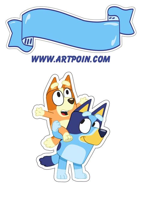 Bluey Anima O Infantil Desenho Cachorro Topo De Bolo Anivers Rio Png