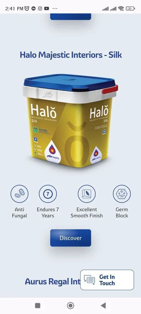 Halo Majestic Interior Silk Paint 20 Ltr At Rs 9990 In Bengaluru ID