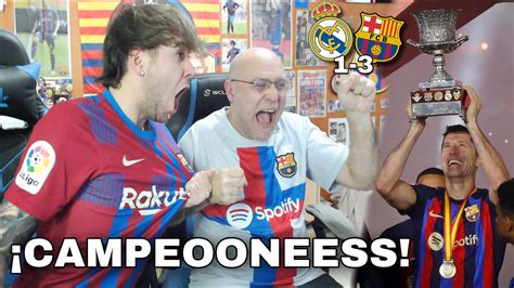 HINCHAS del BARÇA REACCIONAN al REAL MADRID 1 3 FC BARCELONA