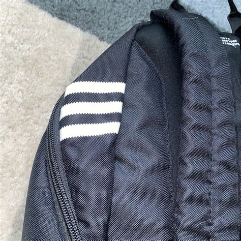 Adidas Backpack 90288 All Black White Logo Full Siz Gem