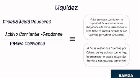 Razones Financieras Razones De Liquidez Indicadores Financieros