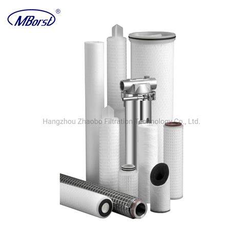 High Quality High Flow Filter Cartridge With Pp Pes Pvdf Nylon Pleated