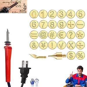 Amazon Wood Burner Kit With Letter Stamps Hot Stamp Tool With Alphabet DIY Wood Burning
