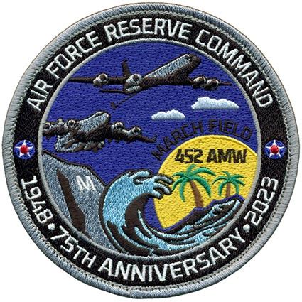 452d AIR MOBILITY WING 75th ANNIVERSARY Flightline Insignia