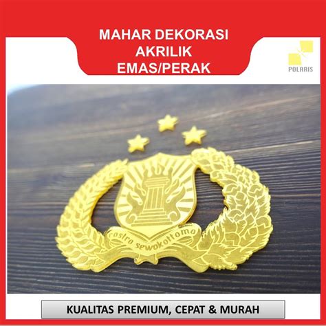 Jual Dekorasi Mahar Logo Lambang Emblem Kepolisian Polri Mahar Laser