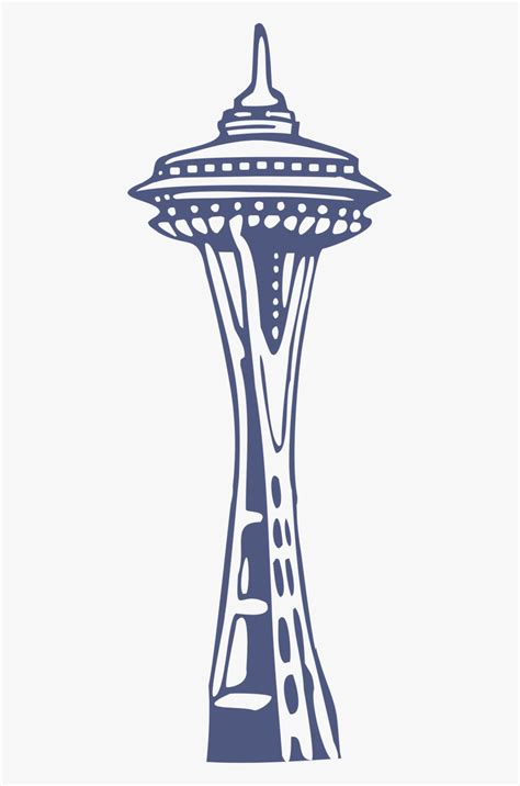 Space Needle Svg Cut File - Seattle Space Needle Tattoo , Free Transparent Clipart - ClipartKey