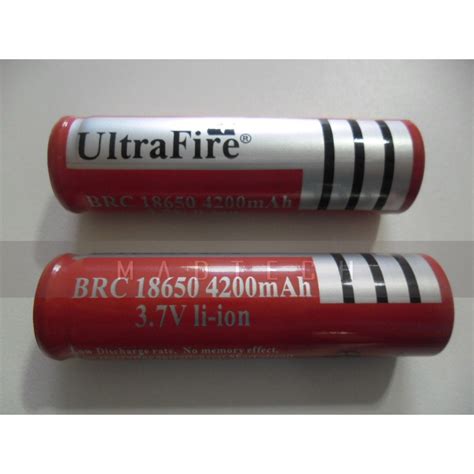 Jual Baterai Cas Ulang Ultrafire Ultra Fire 18650 4200 MAh 3 7V 3 7V