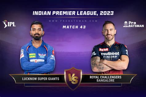 Lkn Vs Rcb Dream Prediction With Stats Pitch Report Player Record