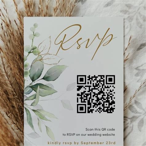 Qr Code Rsvp Card Wedding Rsvp Qr Code Scan To Rsvp Online Etsy Australia