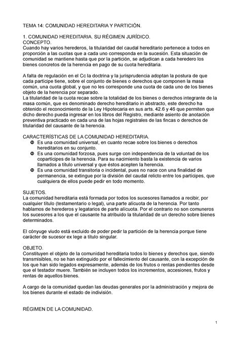 Tema Resumenes Del Libro Curso De Derecho Civil Iv Derecho De