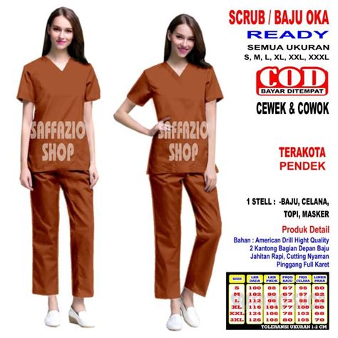 Jual Medical Scrub Perawat Baju Oka Baju Perawat Lengan Pendek