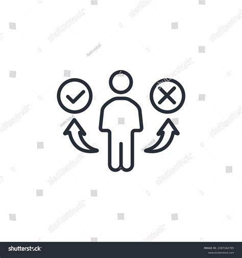 Decision Making Icon Vectoreditable Strokelinear Style Stock Vector