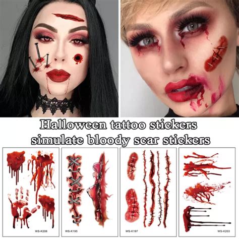 Tempor Re Tattoos Simulierte Tattoo Aufkleber Halloween Horror Tattoo