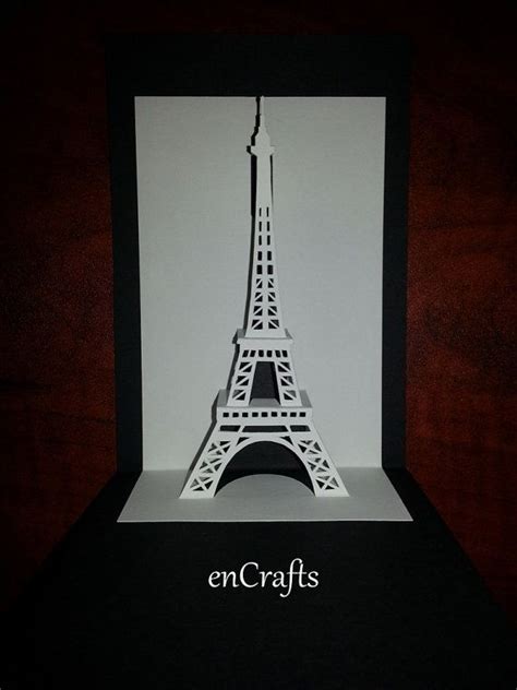 Eiffel Tower Origamic Architecture Pop Up Card Useful Origami Origami Architecture Kirigami