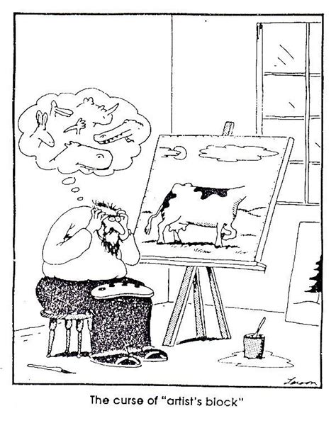 Artists Block Gary Larson Cartoons Far Side Cartoons Gary Larson