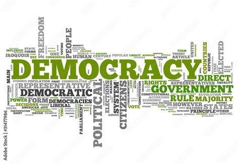 Word Cloud Democracy Stock Illustration Adobe Stock