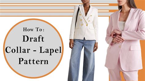 How To Draft A Blazer Collar Pattern Notched Peaked Youtube