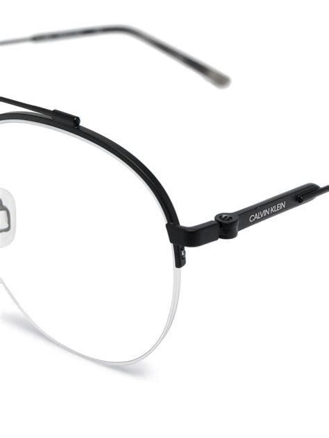 Calvin Klein Ck19144 Round Frame Glasses Black Farfetch