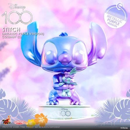 迪士尼 周年史迪仔夢幻紫色系列迷你珍藏人偶 連紀念幣 Disney HOT TOYS Disney Stitch Metallic Purple Cosb S 興趣及遊戲